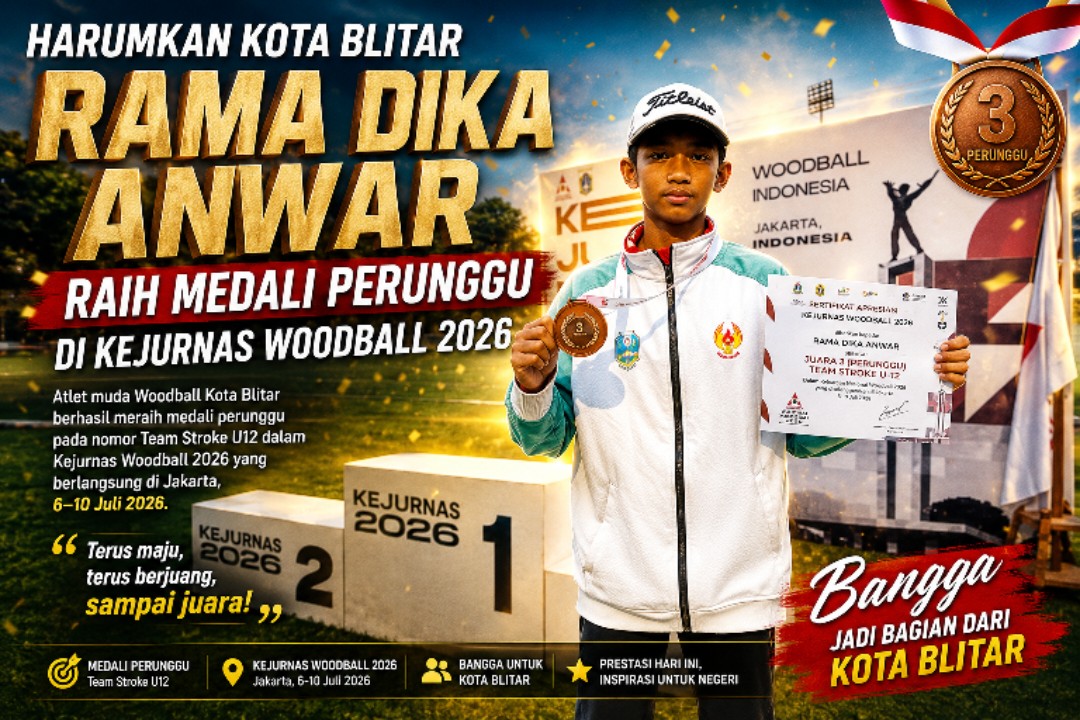 Atlet Woodball Kota Blitar Raih Medali Perunggu di Kejurnas Woodball 2026