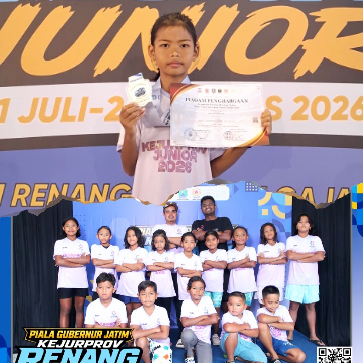 Bintang Elina Putri Persembahkan Medali Perak untuk Kota Blitar di Kejurprov Renang Junior 2026