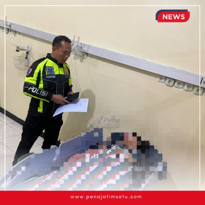 Laka Lantas Truk Box dan Motor di Talun Blitar, Pengendara Dilarikan ke Rumah Sakit